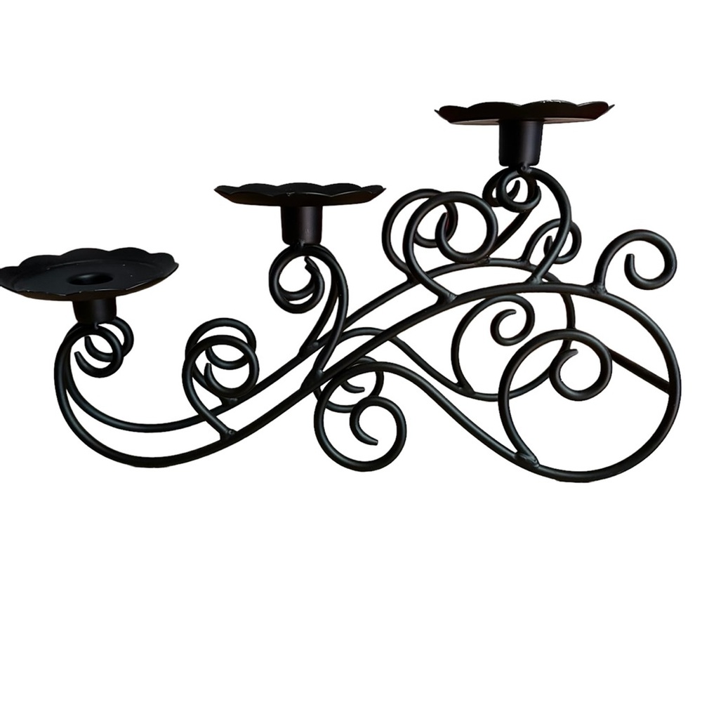 PartyLite Black Iron Candle Holder Set - Picture 2 of 5